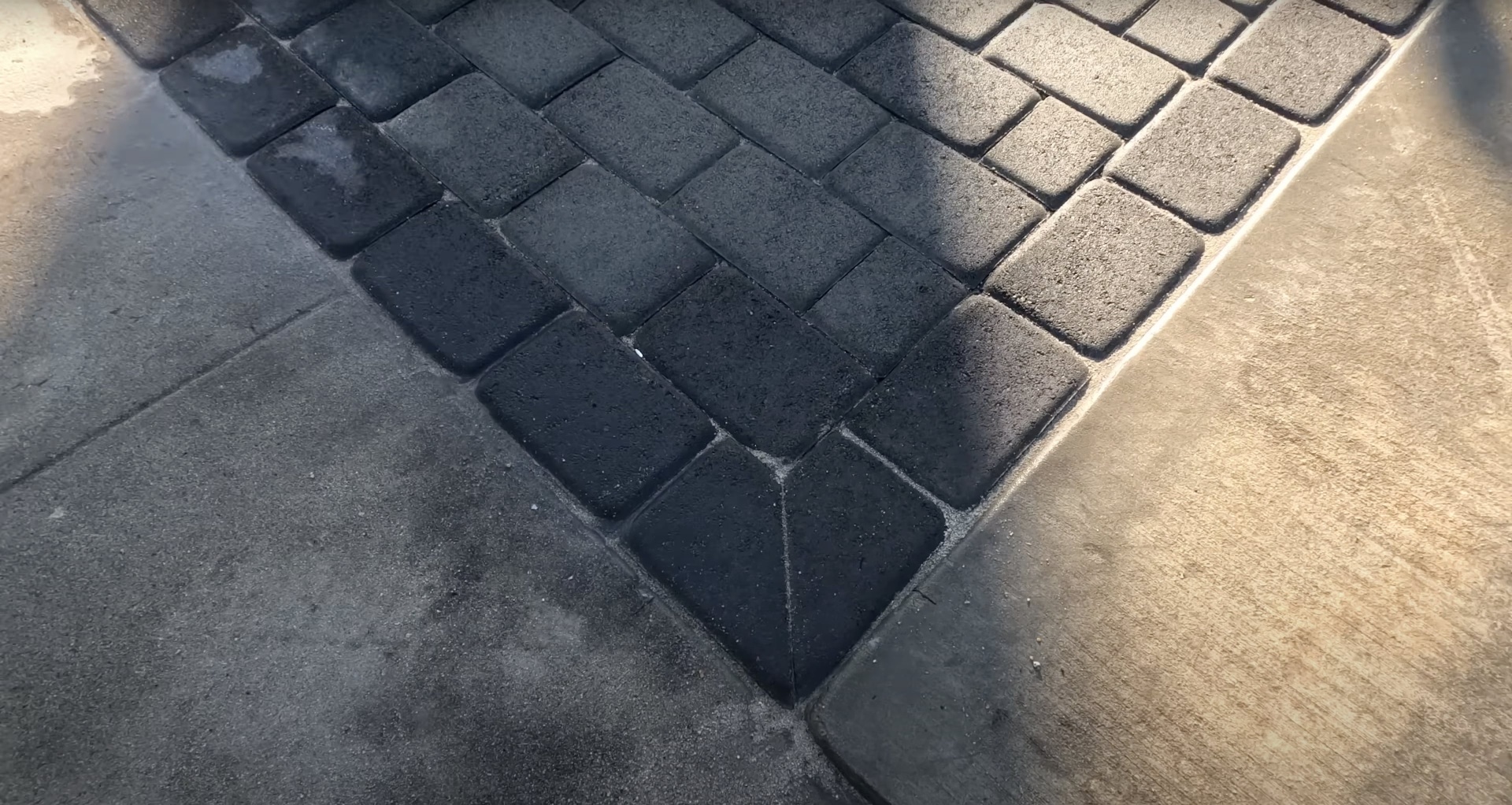 Decorative concrete installation by Haltom City Concrete - Premium paver services High-quality decorative concrete pavers being installed with professional precision